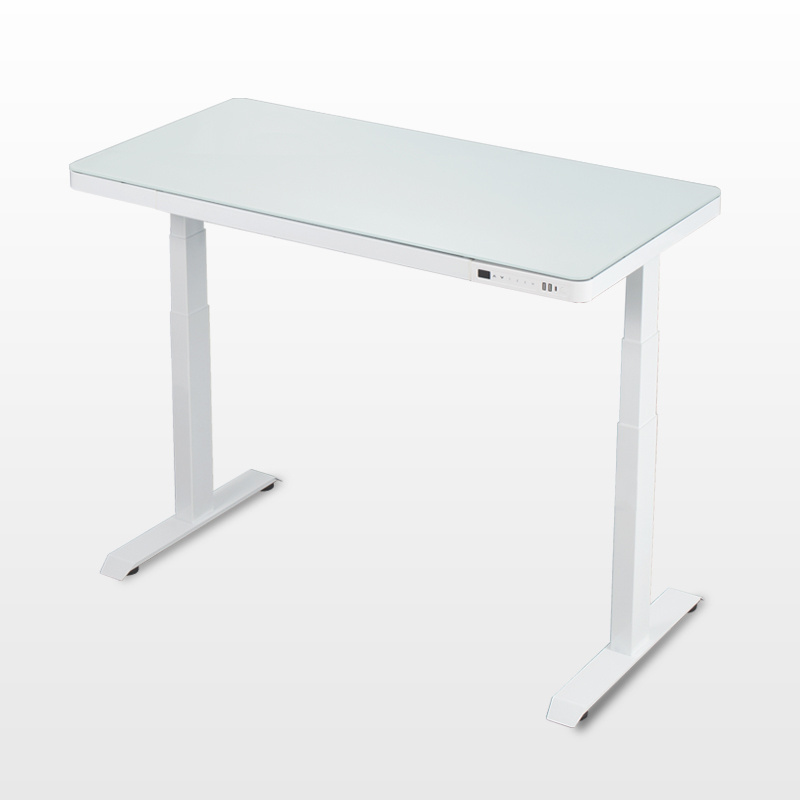 Electrical Office Glass Table  With Drawer ,Home Office Height Adjustable Computer Standing Desk,home furniture sit stand desk