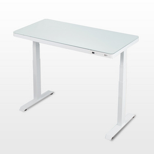 Electrical Office Glass Table  With Drawer ,Home Office Height Adjustable Computer Standing Desk,home furniture sit stand desk