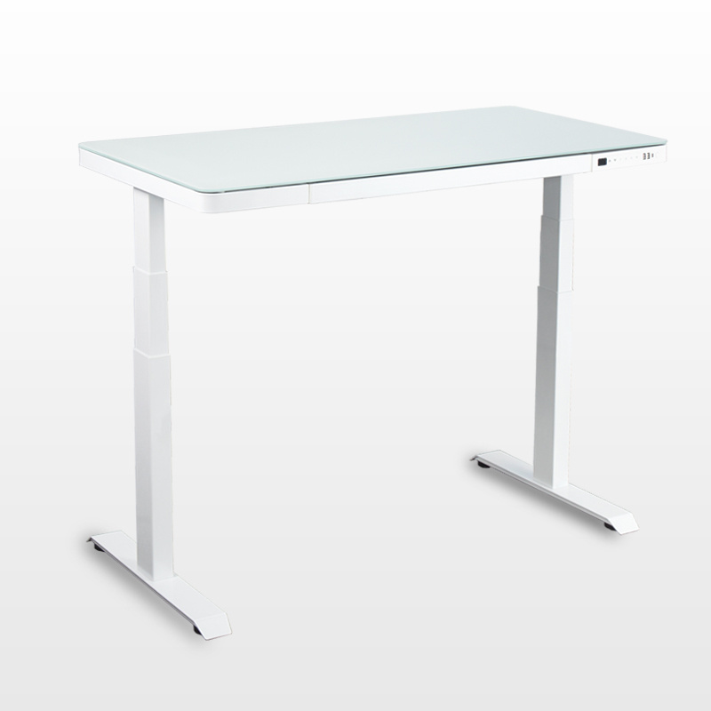 Electrical Office Glass Table  With Drawer ,Home Office Height Adjustable Computer Standing Desk,home furniture sit stand desk