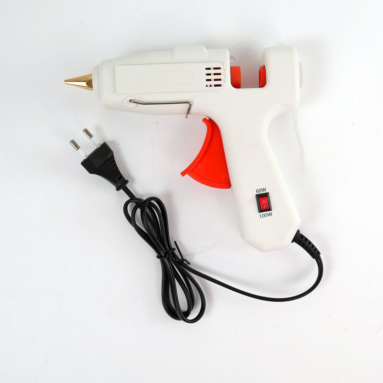 White Temperature glue gun Hot melt glue gun option with/no switch for Art craft school