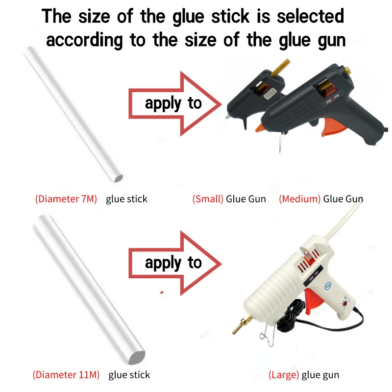 Factory direct selling hot melt super transparent glue gun with 7mm /11mm glue stick