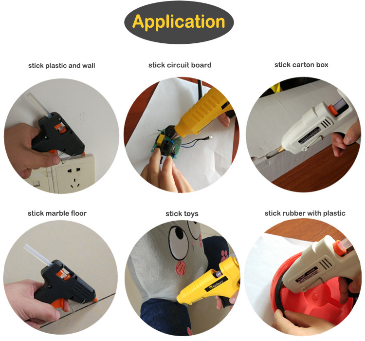 Hot selling factory price new product mini 20W Hot melt glue gun with/no switch for DIY Art craft school customizable