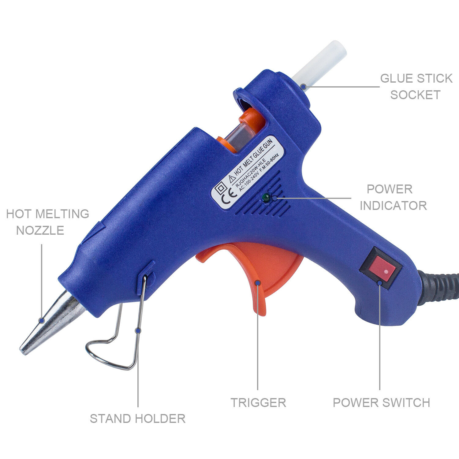 Good quality Hot Melt Glue Gun Customized Low Temp Glue Gun With Glue Sticks