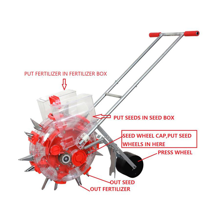 double function fertilizer seeder for small seed 7 nozzles manual seed planter