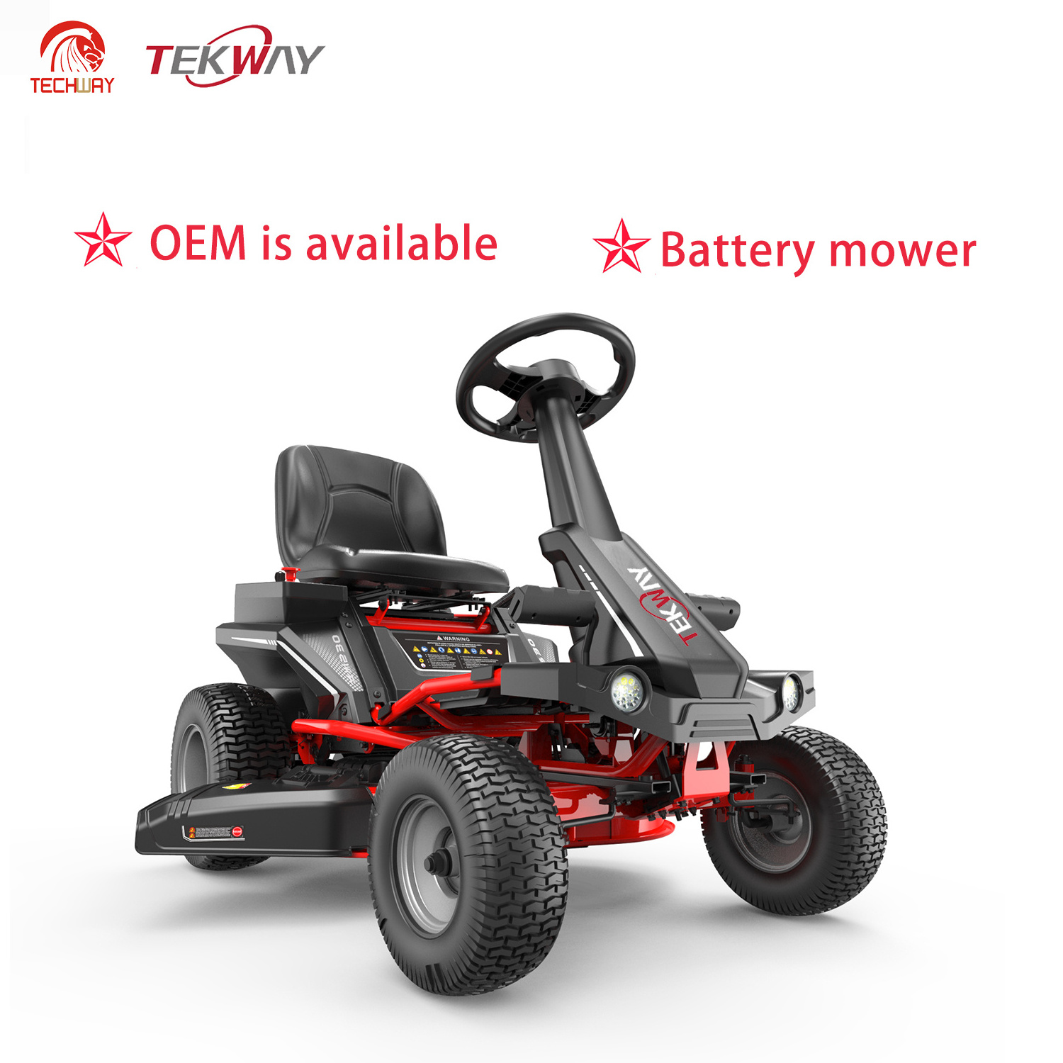 30 Inch Cutting Width Electric  riding on Lawn Mower Lead Acid Battery side-discharge High quality OEM engine