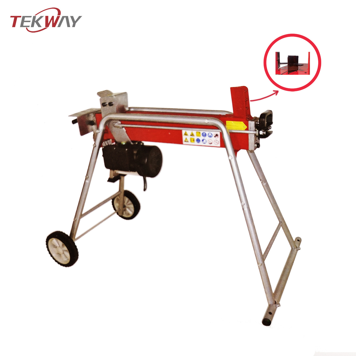 TEKWAY 5 ton / 7 ton Log Splitter 52cm Splitting Length Industrial Wood Splitters With 1500W 2200W Motor 110V 220V