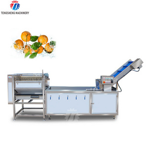 Automatic Pear Avocado Mango Orange Roller Washing Cleaning Straw Removal Machine Fruit Citrus Washing Production Line