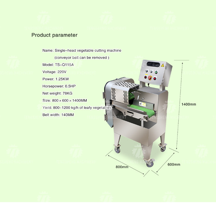 Electric Commercial Leafy Vegetable Spinach Parsley Lettuce Cutter Chopper Machine Vegetable Cutting Machine