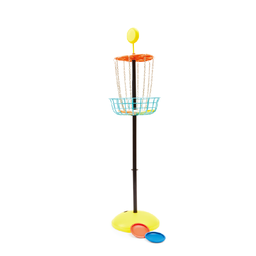 Kids Little Flyers Family Mini Disc Golf Game Starter Set Baskets with Flying Discs Portable Indoor Outdoor Yard and Beach Games