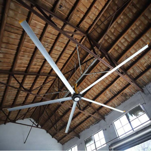 Cooling Down  Industry Big Wind Hvls High Quality Ceiling Fans Industrial Giant Ceiling Permanent Magnetic Motor Fans