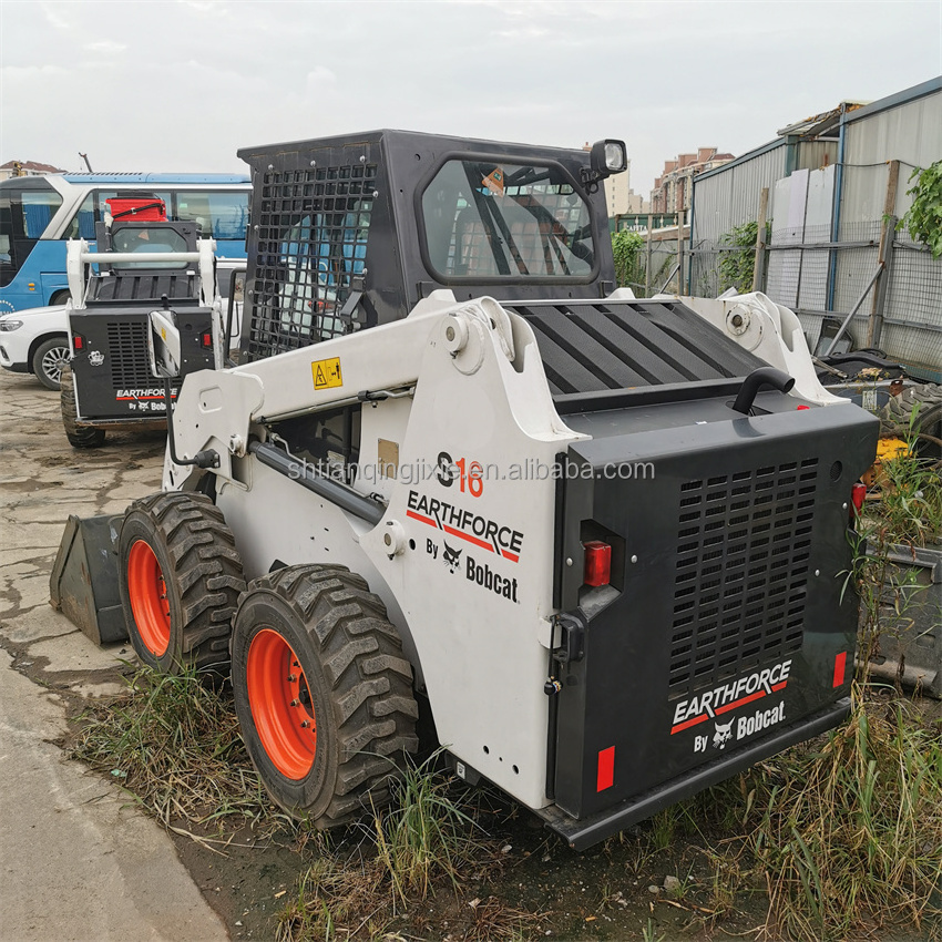 Used wheel skid steer loaders Bobcat S16 Front bucket loading and unloading mechanical machine Great condition low price Algeria