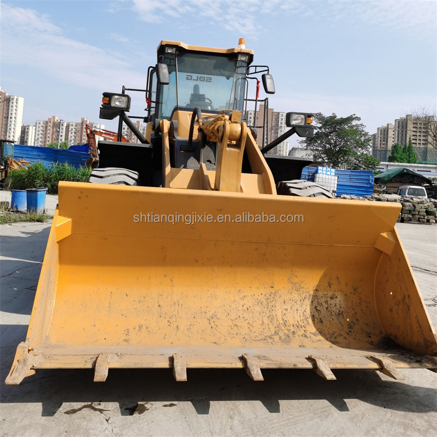 HOT SALE used front loaders 5t Lingong LG956L big sized wheel bucket earth shovel truck loading and unloading machinery Algeria