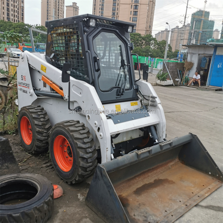 Used wheel skid steer loaders Bobcat S16 Front bucket loading and unloading mechanical machine Great condition low price Algeria