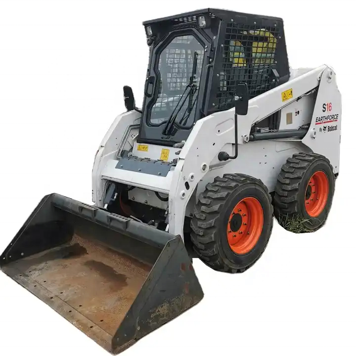 Used wheel skid steer loaders Bobcat S16 Front bucket loading and unloading mechanical machine Great condition low price Algeria