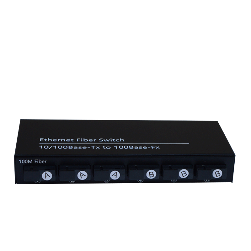 Fiber Optic Media Converter 10/100M Optical Fiber switch 6 port 2  Electricity sfp