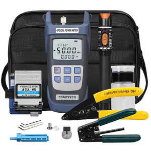 FTTH Fiber Optic Tool Kit VFL10MW  CFS-3  OPM OPTICAL  POWER METER  FIBER CLEAVER AUA-6S