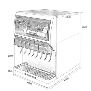 Commercial post mix Soda fountain dispenser for cola making