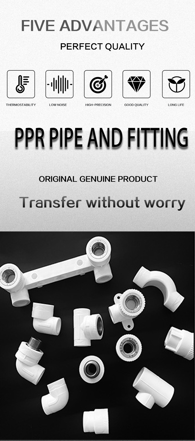 PPR QUICK PIPE FITTING Water Union Plastic Quick PPR 90 degree Reducing Elbow with steel core