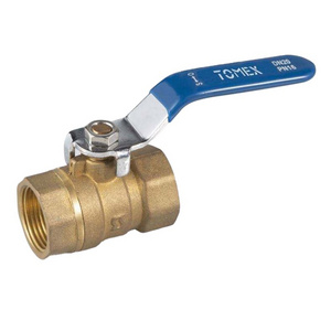 china supplier 1/2" - 4 " brass ball valves with blue and red handle