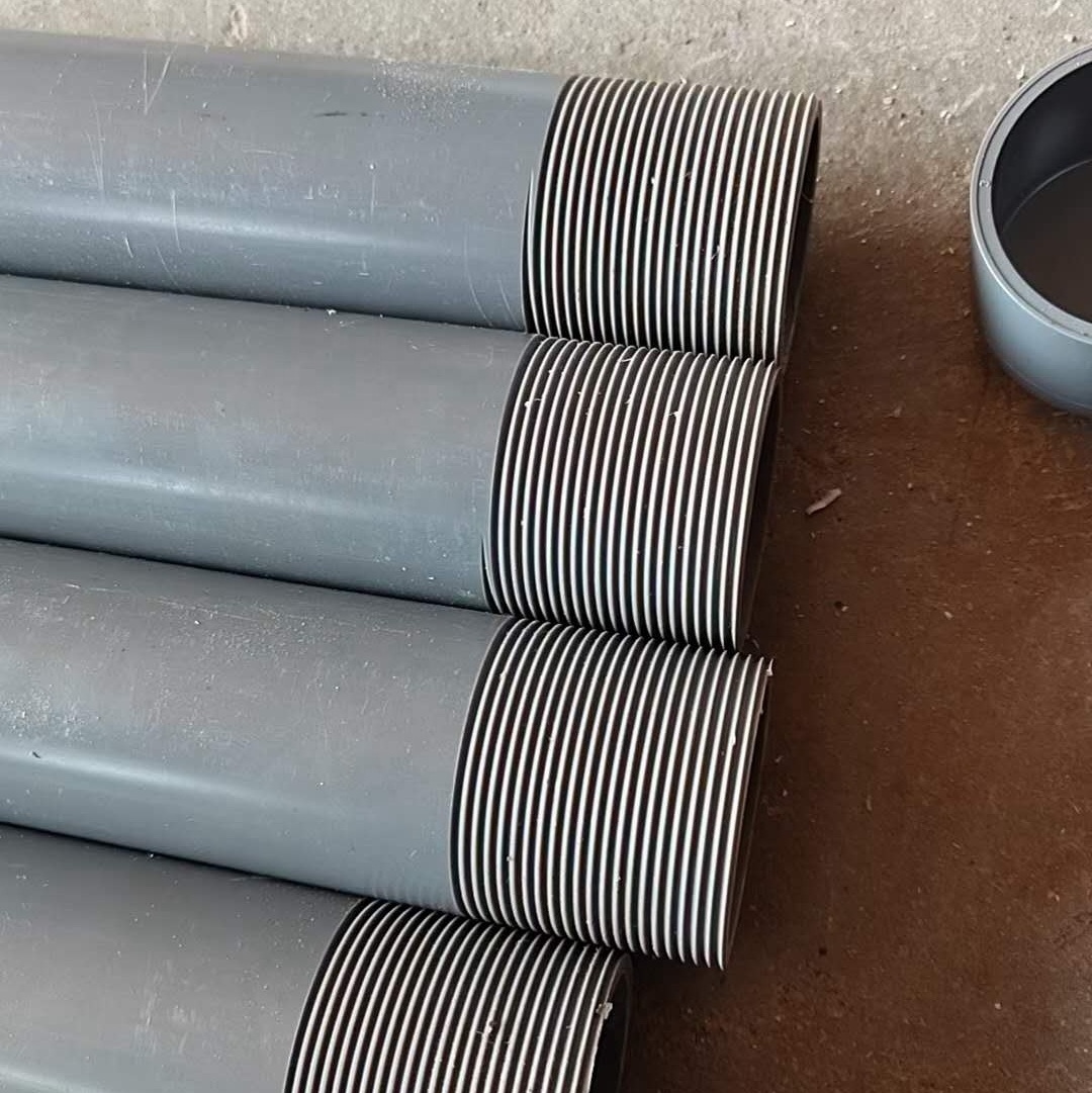 UPvc Well Casing /Screen/Soltted Pipes 50-400mm For  Water Well   Deep And Drilling Threaded end Drop Pipe