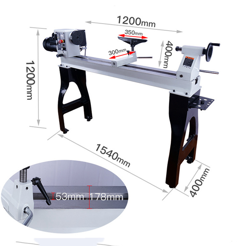 1500W Heavy Wood Lathe for Woodworking Enthusiasts