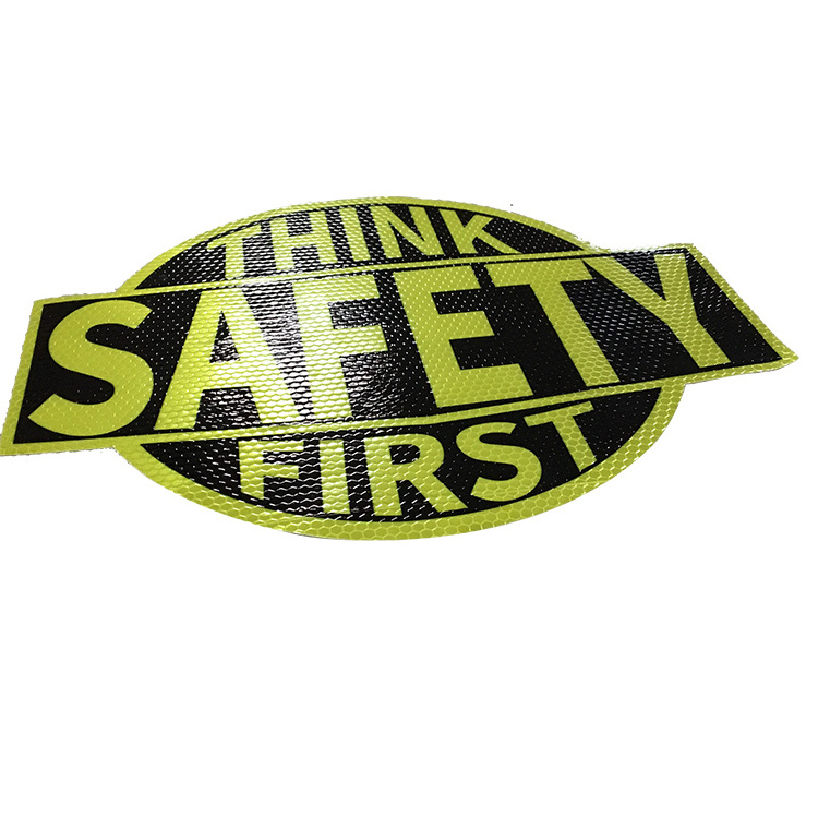 Mass printing fast delivery die cut Stay safe social distance warning floor Reflective stickers decals