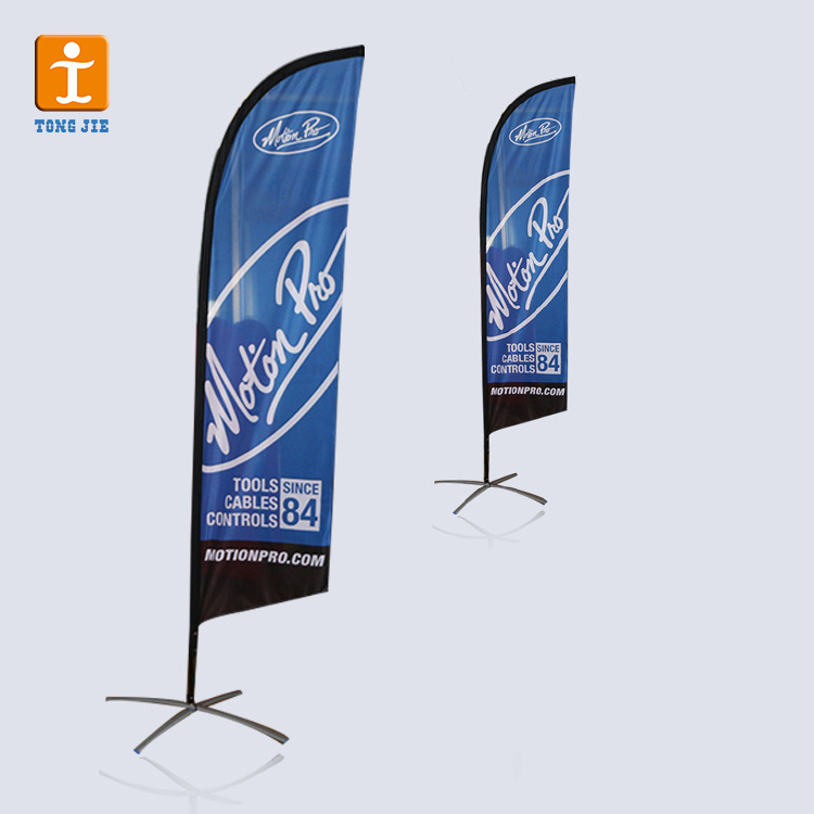 TJ Beachflag Feather Flags Custom Beach Flag Banner Stand with flag poles