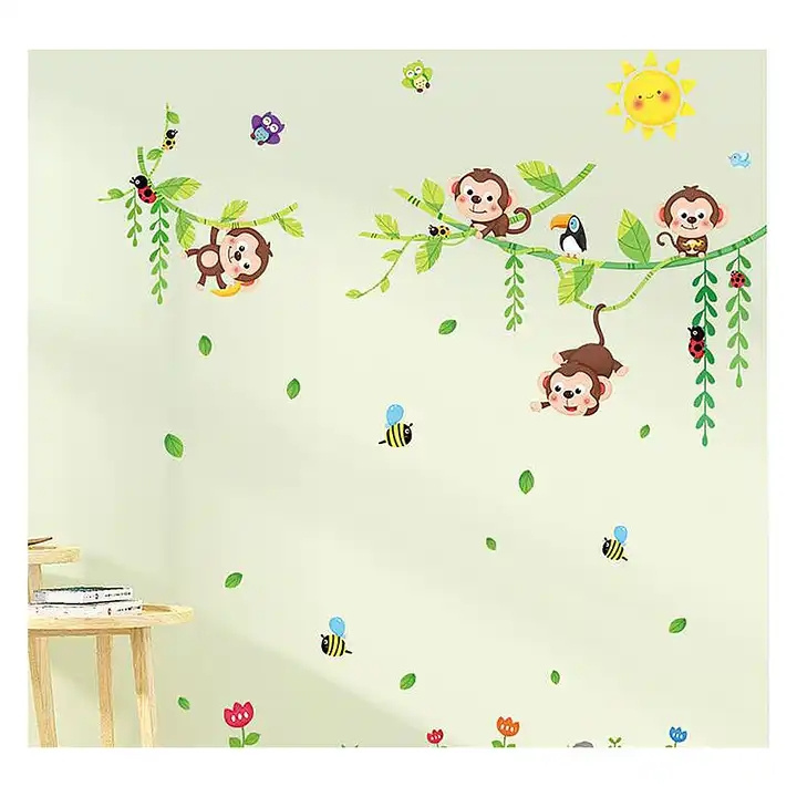 Custom Decal Pvc Vinyl Waterproof Children Home Decoration Wall Sticker For Bedroom Walls Sticker