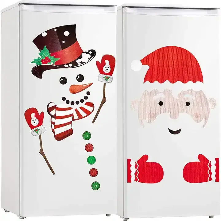 Colorful  Decal Set Double Sided Printed Waterproof Christmas  Static Cling Stickers