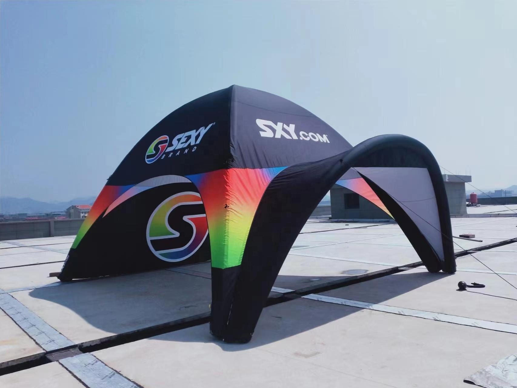 Exhibition events sports custom printing promotional sealed air canopy marquee gazebos tent cold air inflatable tents with pump