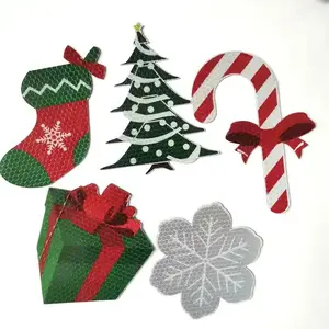 Colorful  Decal Set Double Sided Printed Waterproof Christmas  Static Cling Stickers