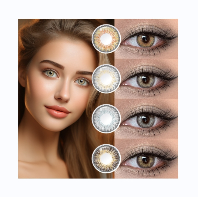 Factory Direct  Neocutey transparent contact lenses eyes lanses star green contacts