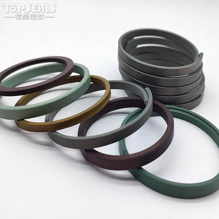 carbon filled ptfe piston shaft sealing rings  bronze filled PTFE hydraulic cylinder wear ring seals