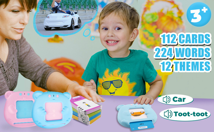 SL Early Childhood Educational Language 112 Pages Talking Flash Card Colors Flashcards Kids Toys Children Learning Machine Toys