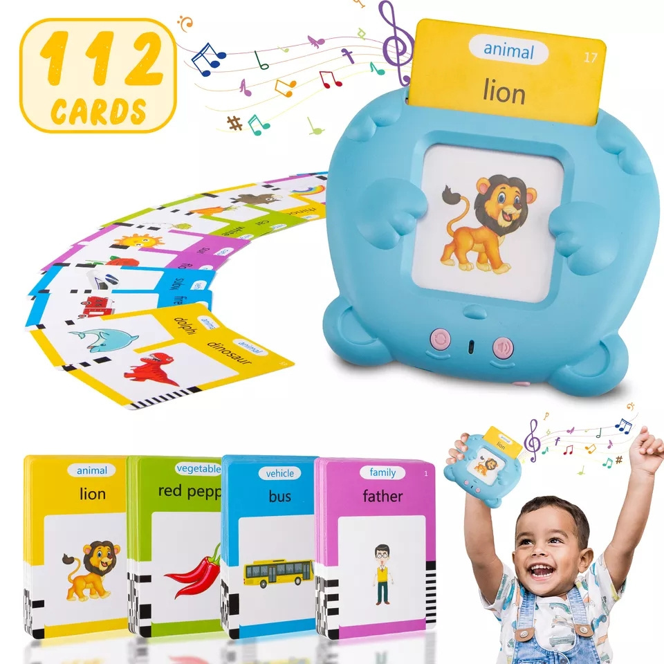 SL Early Childhood Educational Language 112 Pages Talking Flash Card Colors Flashcards Kids Toys Children Learning Machine Toys