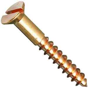 TOBO Chicago Screws Flat Head Brass Wood Screws with Zinc Finish Stainless Steel Metric System