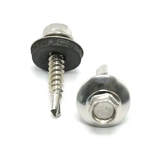 Tobo group stainless steel 410 Hex Head Building Roofing Tek Screws Self Drilling Screws With bonded EPDM Rubber Washers