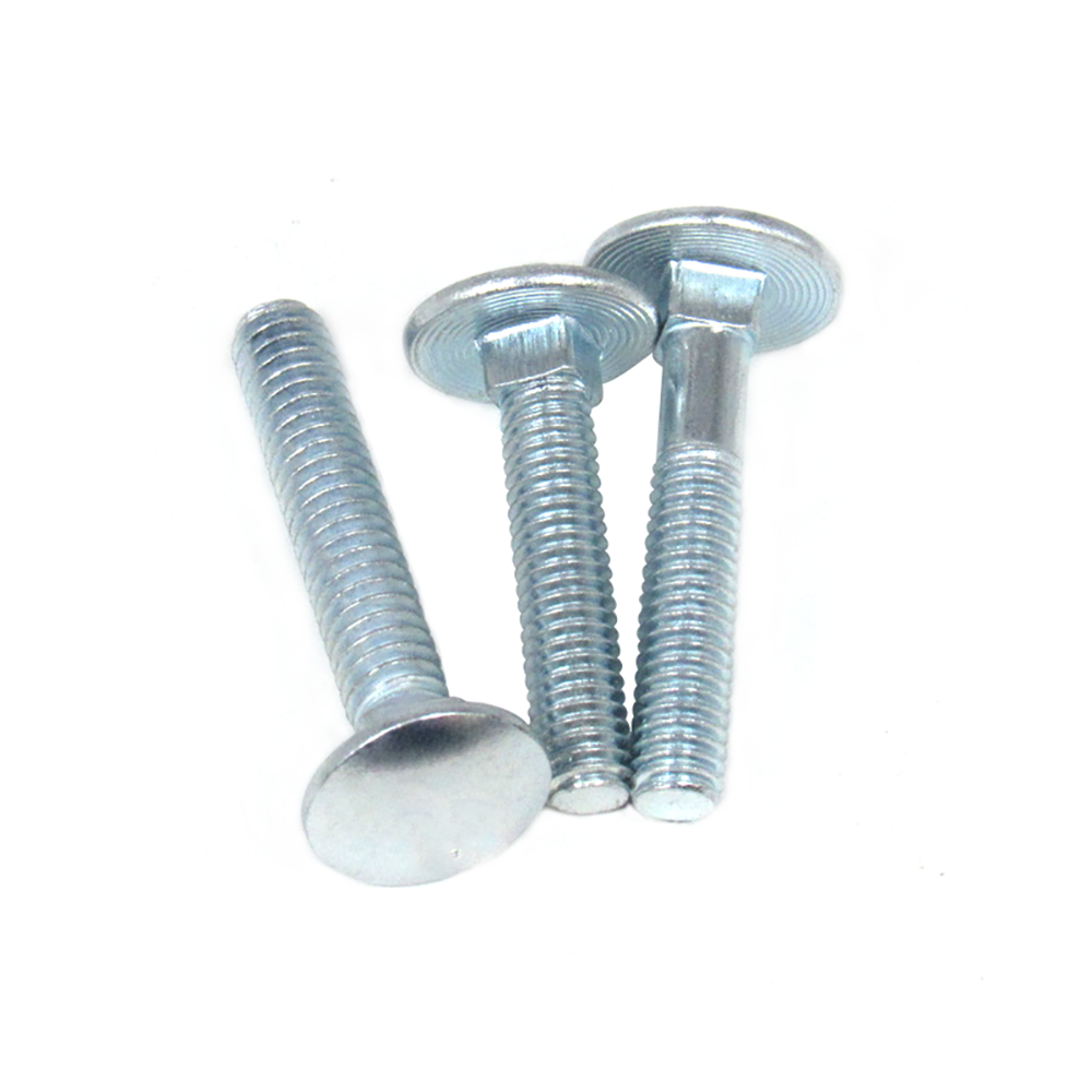 M4 M5 M6 M8 M10 M12 Plain Zinc Plated 10B21 DIN603 Carbon Steel Bolts Round Head Square Carriage Bolts