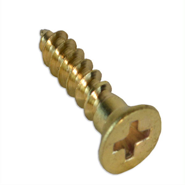 TOBO Chicago Screws Flat Head Brass Wood Screws with Zinc Finish Stainless Steel Metric System