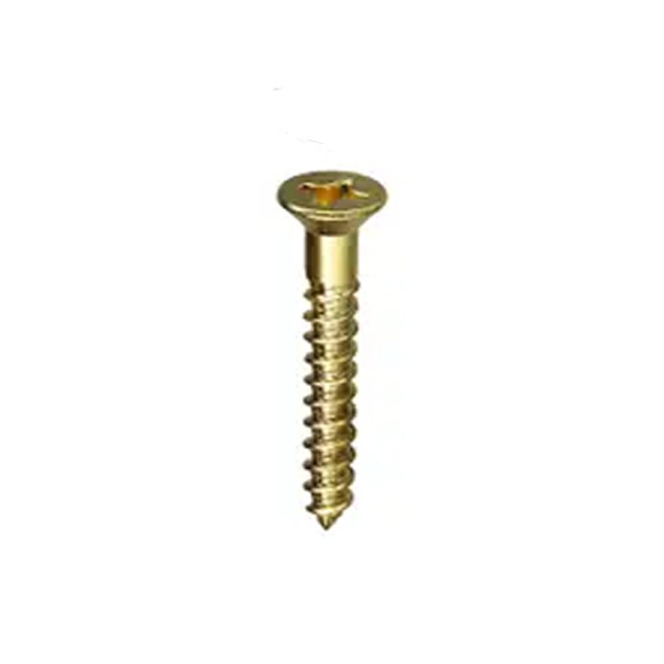 TOBO Chicago Screws Flat Head Brass Wood Screws with Zinc Finish Stainless Steel Metric System