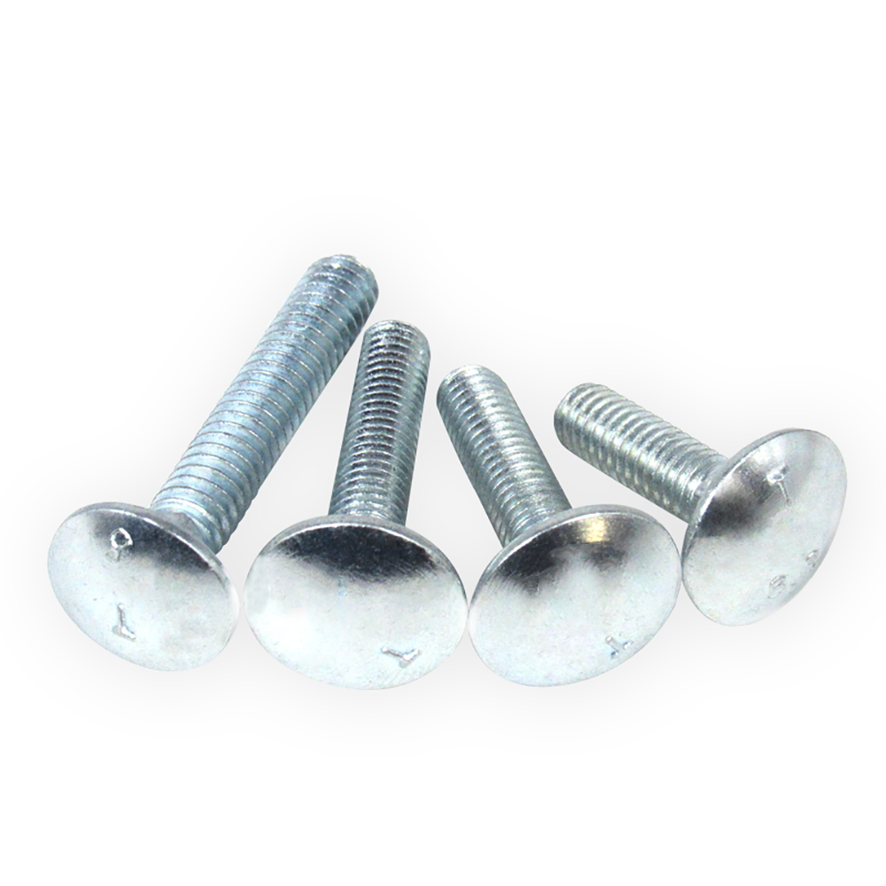 M4 M5 M6 M8 M10 M12 Plain Zinc Plated 10B21 DIN603 Carbon Steel Bolts Round Head Square Carriage Bolts