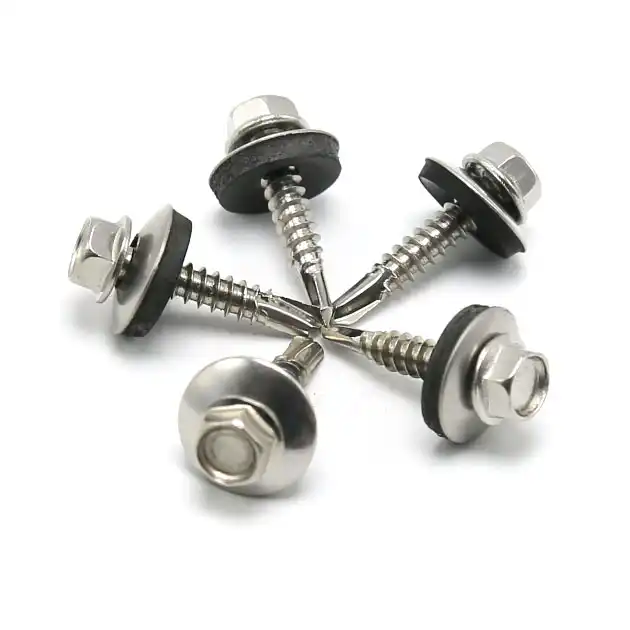 Tobo group stainless steel 410 Hex Head Building Roofing Tek Screws Self Drilling Screws With bonded EPDM Rubber Washers