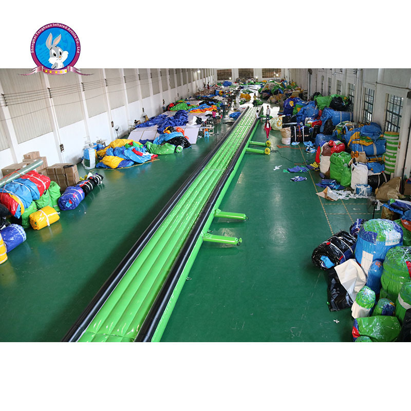 long and big inflatable water slide use for lawn and grass ground outdoor use