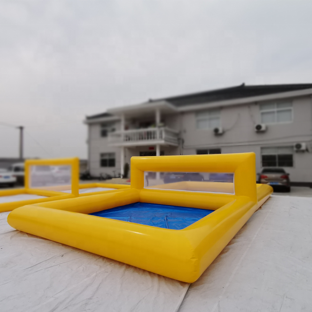 Large Beach Volleyball Field Water Polo field games inflatable beach volleyball court pool water park with net