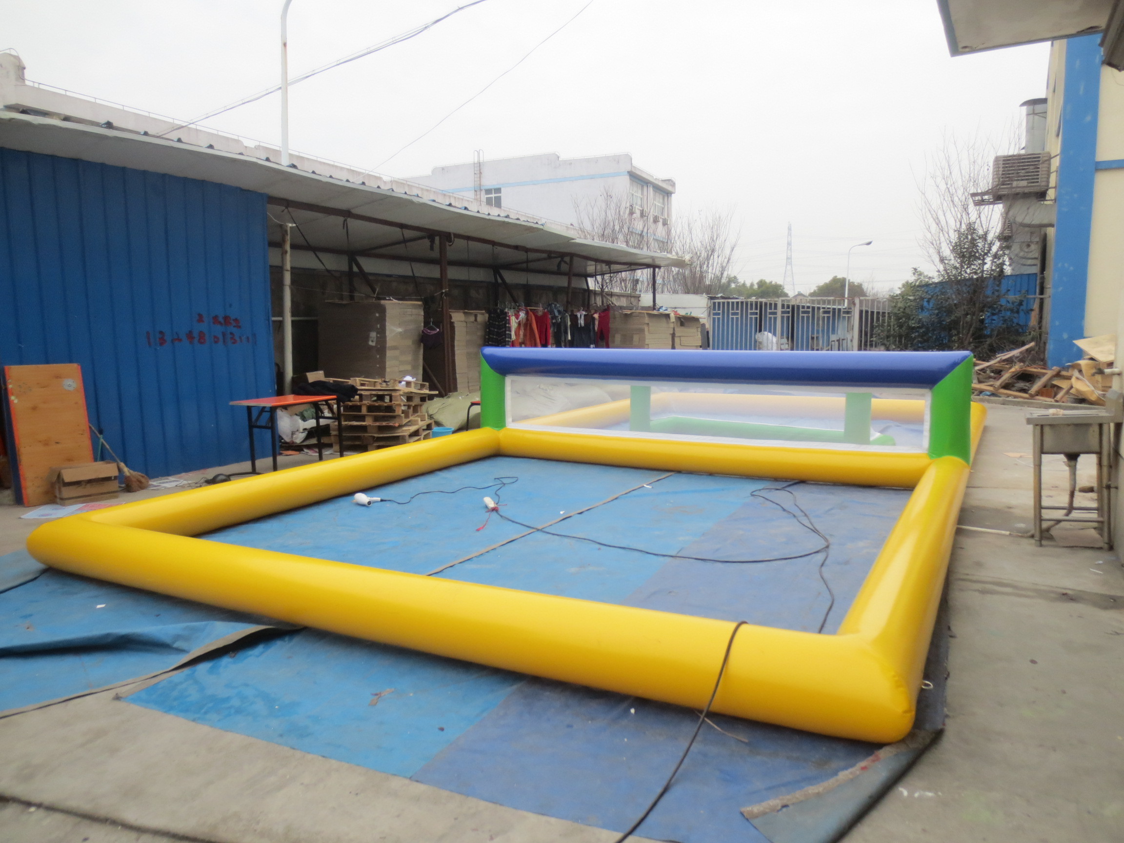 inflatable water volleyball court outdoor portable  tennis court  for sale