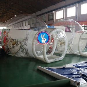 Clear Painting Bubble Dome Tent For Advertising Festival Transparent Inflatable  Dome Tent With Inflatable Frame Tunnel