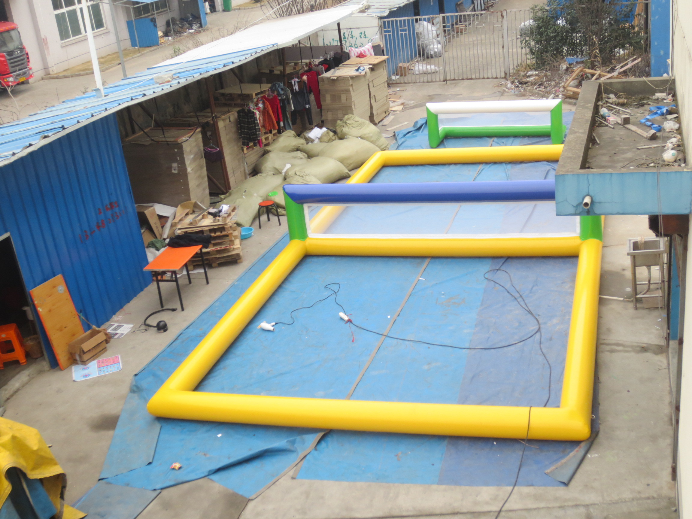 inflatable water volleyball court outdoor portable  tennis court  for sale