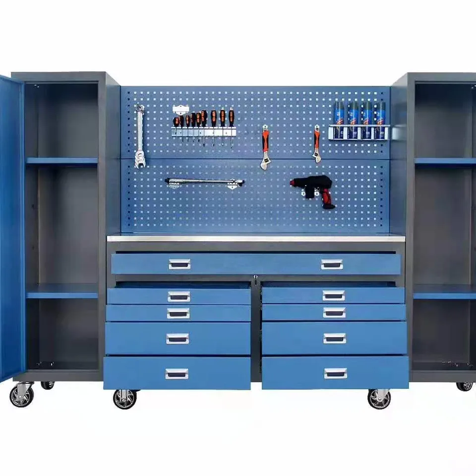 Garage Workbench Tools Organizer Stainless Steel Tool Cabinet Trolley Cart Tool Drawer Box Locker