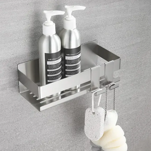 Bathroom Shelving With Drain Sink 304 Stainless Steel Bathroom Wall Hanging Shower Stand