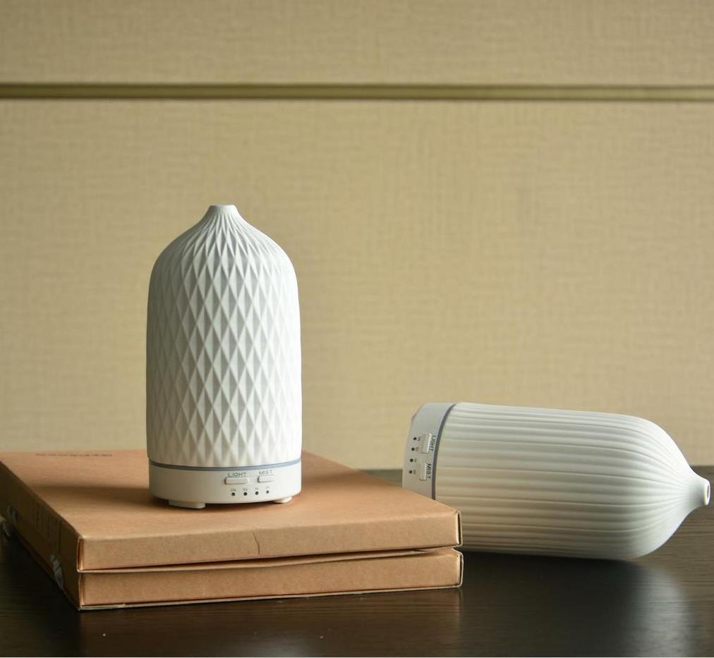 160ml Factory Ceramic Essential Oil Diffuser Indoor Electric Ultrasonic Air Humidifier Aroma Diffuser For Home